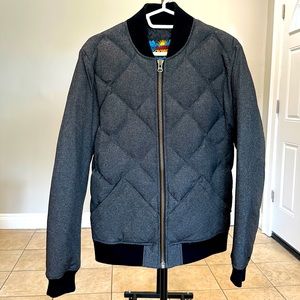 EUC Eddie Bauer Skyliner Down Bomber, gray, men's Small